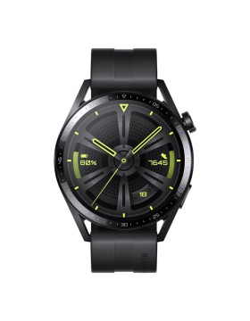 Huawei Watch GT 3 Active 46mm Stainless Steel Case & Silicone Strap Black