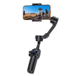 Τηλεσκοπικό Γκίμπαλ 3 αξόνων με ράβδο για selfie (Μαύρο)