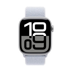 Apple Watch Series 10 GPS 46mm Silver Aluminium Case with Blue Cloud Sport Loop
