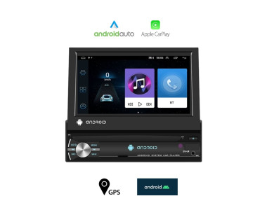 Οθόνη Αυτοκινήτου Android 1-DIN Αναδιπλούμενη (Flip-Out) 7" με Bluetooth, GPS Navigation & Κάμερα Οπισθοπορείας