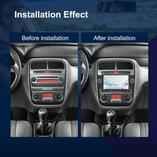 Οθόνη Multimedia για Fiat Punto  (2005–2009) Android / GPS 15,7 ίντσες 2G+64G Car Central Control 
