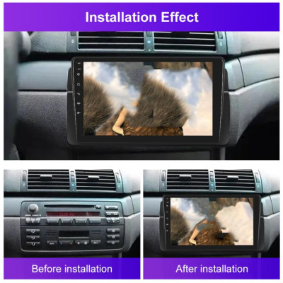 Οθόνη 9" ιντσών για BMW E46 1999-2005 9 ιντσών WiFi έκδοση Μεγάλη οθόνη Carplay Car Navigator Κάμερα οπισθοπορείας Ενσωματωμένη μηχανή