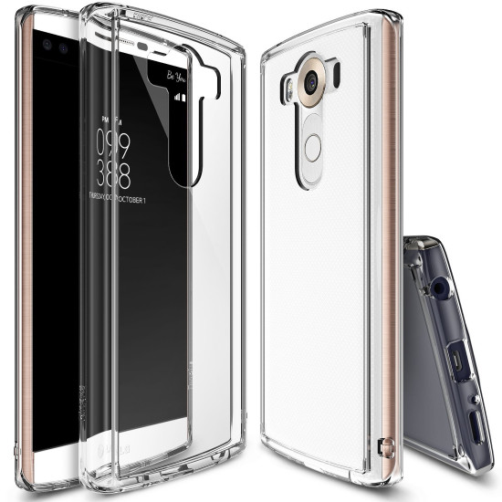 Ringke (Fusion) Διάφανη Θήκη LG V10 με TPU Bumper + Screen Protector (RFSLGV10CR)