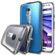 Ringke (Fusion) Θήκη Motorola Moto G 3rd Gen PC με TPU Bumper + Screen Protector - Clear/Smoke Black (8585)