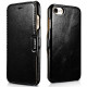 iCarer Vintage Series Side-Open Δερμάτινη Θήκη Apple iPhone SE 2022 / 2020 / 8 / 7 - Black (RIP702BL)