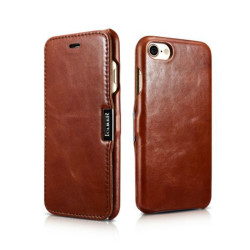 iCarer Vintage Series Side-Open Δερμάτινη Θήκη Apple iPhone SE 2022 / 2020 / 8 / 7 - Brown (9059)