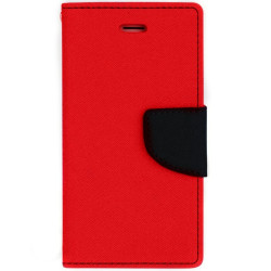 Θήκη Fancy Diary Alcatel Idol 4s - Πορτοφόλι (9391) - Κόκκινο/Μπλέ- OEM