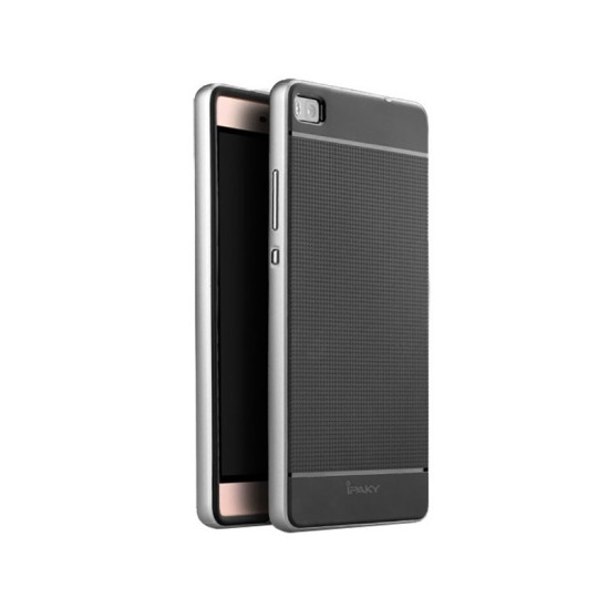 Ipaky Θήκη Premium Hybrid Huawei Ascend P8 - Black/Silver (11198)