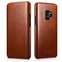 iCarer Vintage Series Side-Open Δερμάτινη Θήκη Samsung Galaxy S9 - Brown (12847)