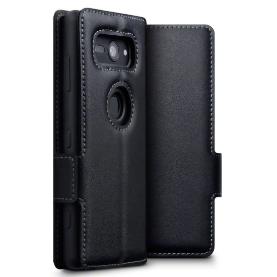 Terrapin Low Profile Δερμάτινη Θήκη - Πορτοφόλι Sony Xperia XZ2 Compact - Black (117-005-624)