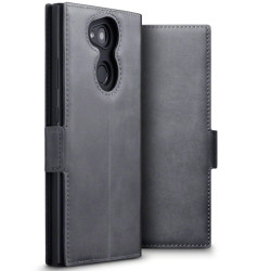 Terrapin Low Profile Δερμάτινη Θήκη - Πορτοφόλι Sony Xperia L2  - Grey (117-005-601)