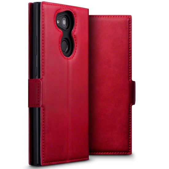 Terrapin Low Profile Δερμάτινη Θήκη - Πορτοφόλι Sony Xperia L2  - Red (117-005-602)