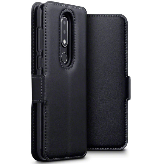Terrapin Low Profile Δερμάτινη Θήκη - Πορτοφόλι Nokia 6.1 Plus  - Black (117-001-305)