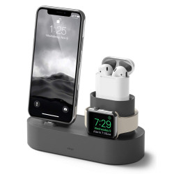 Elago Charging Hub για iPhone / Airpods / Apple Watch - Dark Grey (EST-TRIO-DGY)