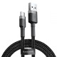 Baseus Καλώδιο Φόρτισης και Μεταφοράς Δεδομένων USB σε Type-C 50cm - Grey / Black (CATKLF-AG1)