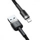 Baseus Καλώδιο Φόρτισης και Μεταφοράς Δεδομένων USB σε Lightning 50cm - Grey / Black (CALKLF-AG1)