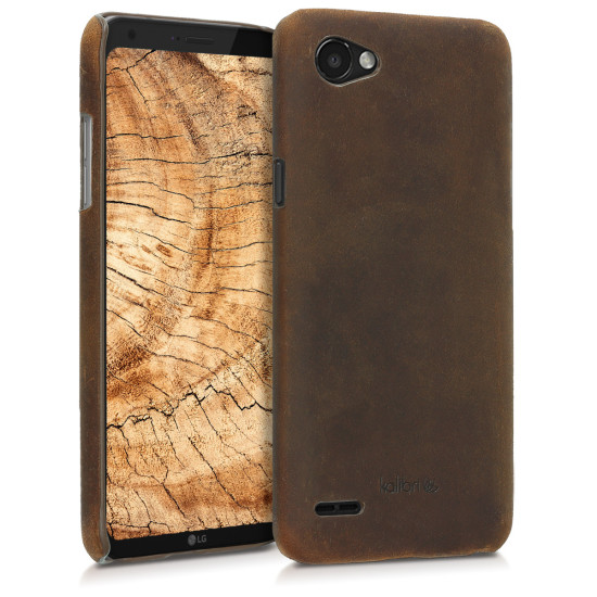 Kalibri Σκληρή Δερμάτινη Θήκη LG Q6/Q6+ - Brown (44936.05)