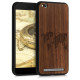 KW Ξύλινη Θήκη Xiaomi Redmi 5A - World Map - Dark Brown (46184.01)