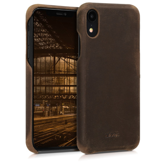 Kalibri Σκληρή Δερμάτινη Θήκη iPhone XR - Brown (45955.05)