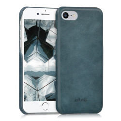 Kalibri Σκληρή Δερμάτινη Θήκη Apple iPhone SE 2022 / 2020 / 8 / 7 - Dark Blue (39345.17)