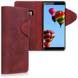 Kalibri Δερμάτινη Θήκη - Πορτοφόλι Sony Xperia XZ3 - Dark Red (45963.20)