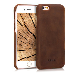 Kalibri Σκληρή Δερμάτινη Θήκη iPhone 6 / 6S - Καφέ (38961.05)