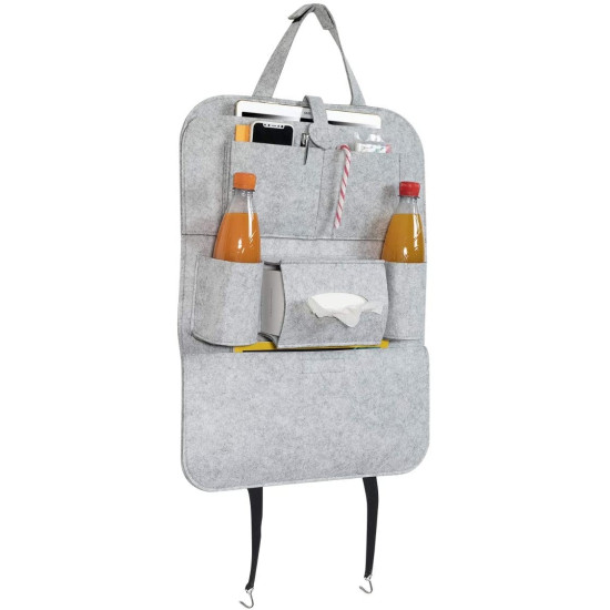 Navaris Back Seat Car Organizer - Θήκη Αποθήκευσης και Οργάνωσης για Κάθισμα Αυτοκινήτου - Light Gray (46983.25)