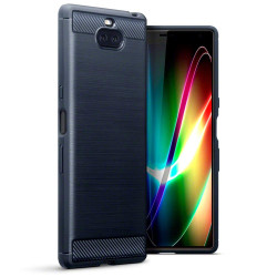 Terrapin Θήκη Σιλικόνης Carbon Fibre Design Sony Xperia 10 Plus - Blue (118-005-497)