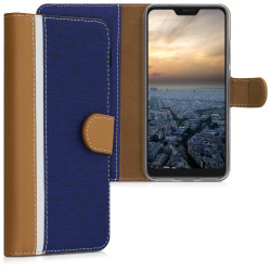 ΚW Θήκη Πορτοφόλι  Xiaomi Redmi 6 Pro / Mi A2 Lite - Blue/ Brown (48269.01)