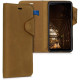 Kalibri Δερμάτινη Suede Θήκη Πορτοφόλι Samsung Galaxy A7 2018 - Light Brown (46602.24)