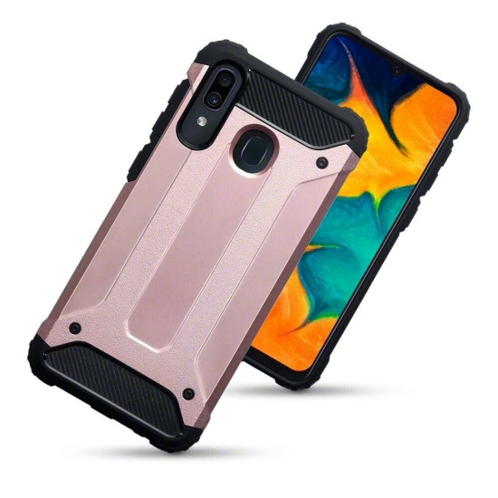Terrapin Ανθεκτική Θήκη Double Layer Impact Samsung Galaxy A30 - Rose Gold (131-002-156)