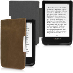 Kalibri Δερμάτινη Flip Θήκη - Pocketbook Touch Lux 4 / Basic Lux 2 / Touch HD 3 / Color 2020 - Leather Protective e-Reader Case - Brown (47810.05)