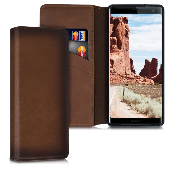 Kalibri Θήκη - Πορτοφόλι Sony Xperia XZ3 - Vintage Brown (48333.133)