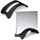 Kalibri Elegant Wooden Laptop Stand - Ξύλινη Βάση για Macbook & 3 Ένθετα Σιλικόνης - Oak Wood / Black (35474.01)