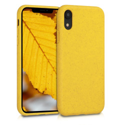 Kalibri Θήκη Σιλικόνης TPU & Natural Wheat Straw Apple iPhone XR - Yellow (49105.06)