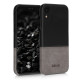 Kalibri Σκληρή Δερμάτινη Θήκη iPhone XR - Black / Grey (48878.01)