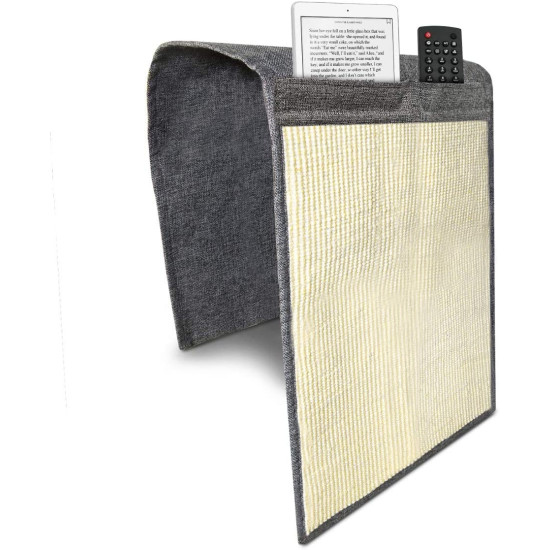 Navaris Cat Scratch Armrest Organiser - Προστατευτικό Καναπέ από Γρατζουνιές Γάτας - 130 x 45 cm - Dark Grey / White (48412.19.02)