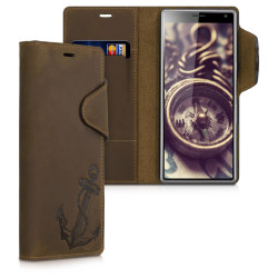 Kalibri Δερμάτινη Suede Θήκη - Πορτοφόλι Sony Xperia 10 - Brown (48773.02)