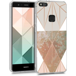 KWmobile Θήκη Σιλικόνης IMD Design - Huawei P10 Lite - Beige / Rose Gold / White (41375.54)