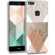 KWmobile Θήκη Σιλικόνης IMD Design - Huawei P10 Lite - Beige / Rose Gold / White (41375.54)