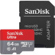 SanDisk Κάρτα Μνήμης Ultra microSDHC 64GB Class 10 100MB/s UHS-I Με Αντάπτορα - Grey / Red (SDSQUAR-064G-GN6MA)