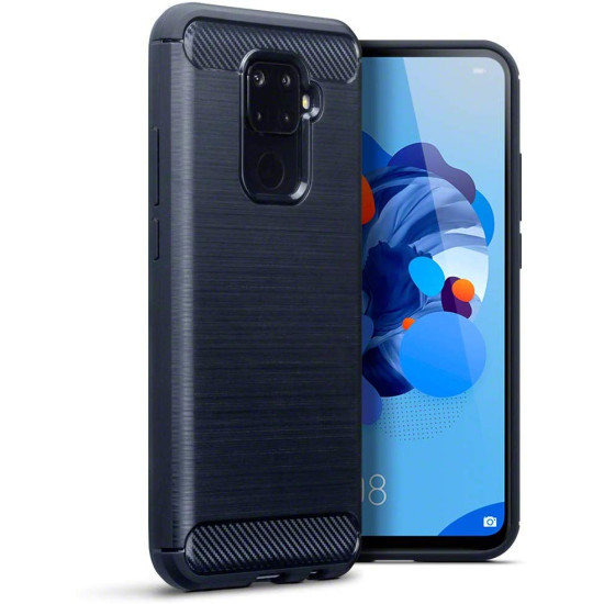 Terrapin Θήκη Σιλικόνης Carbon Fibre Huawei Mate 30 Lite - Blue (118-083-213)