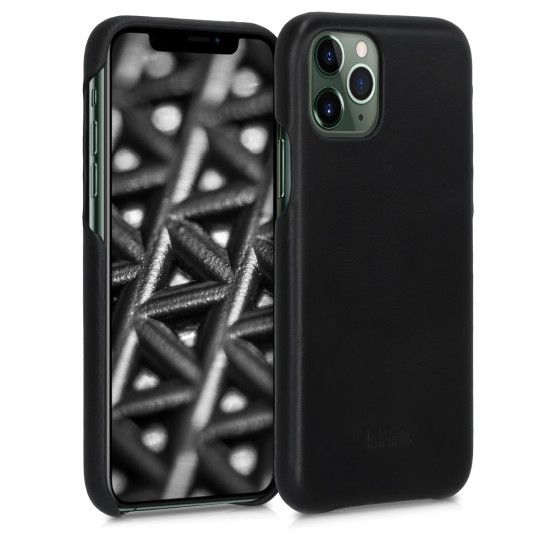 Kalibri Σκληρή Δερμάτινη Θήκη Apple iPhone 11 Pro Max - Smooth Genuine Leather Hard Case - Black (49738.01)