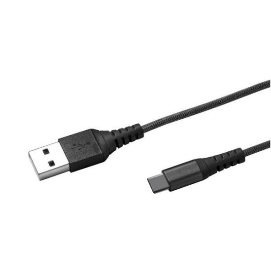 Celly Καλώδιο Φόρτισης και Μεταφοράς Δεδομένων USB σε Type-C - 3A - 100cm - Black (USBTYPECNYLBK)