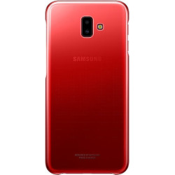 Official Samsung Gradation Cover - Ημιδιάφανη Σκληρή Θήκη Samsung Galaxy J6 Plus - Red (EF-AJ610CREGWW)