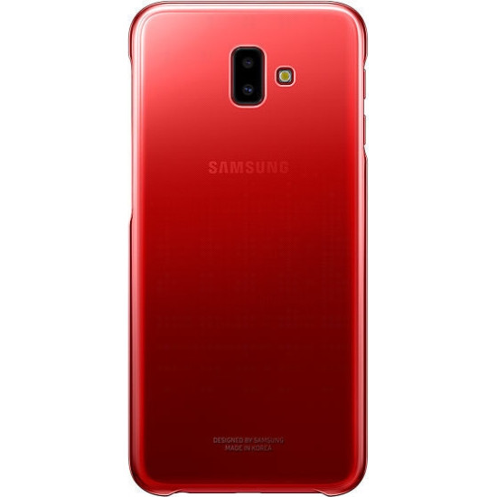 Official Samsung Gradation Cover - Ημιδιάφανη Σκληρή Θήκη Samsung Galaxy J6 Plus - Red (EF-AJ610CREGWW)