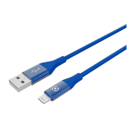 Celly Color Data Cable - Καλώδιο Φόρτισης και Μεταφοράς Δεδομένων USB-A σε Lightning - 150cm - 2.4A - Blue (USBLIGHTCOLORBL)