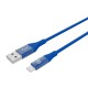 Celly Color Data Cable - Καλώδιο Φόρτισης και Μεταφοράς Δεδομένων USB-A σε Lightning - 150cm - 2.4A - Blue (USBLIGHTCOLORBL)