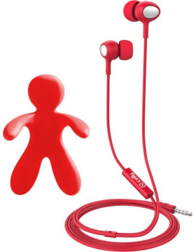 Celly Cesare & Augusto Car Freshner Bundle / Stereo Earphones - Σετ Handsfree Ακουστικά / Αρωματικό Αυτοκινήτου - Red (CESAREAUGUSTORD)