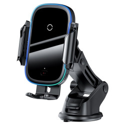Baseus Light Electric Holder Ασύρματος Φορτιστής - Βάση Στήριξης Αυτοκινήτου - Black (WXHW03-01)